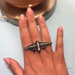 Jewelmint Silver Art Deco Ring